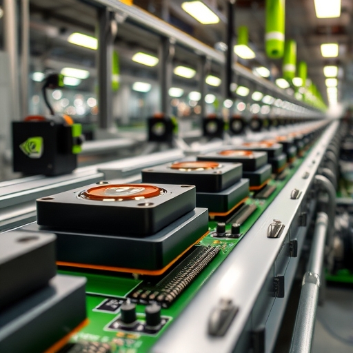 Nvidia晶片生產線的操作區域