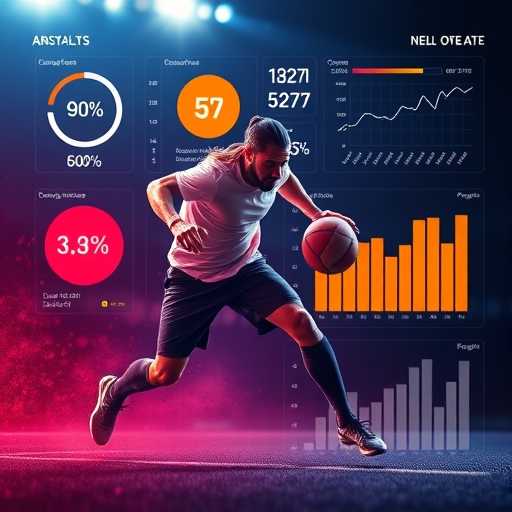 一位分析師正在進行體育數據分析