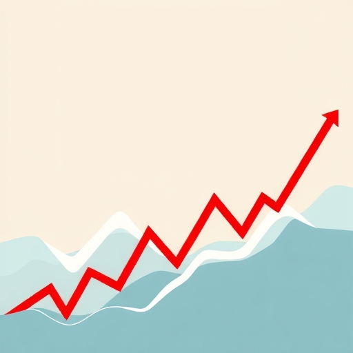 股票市場波動概念圖