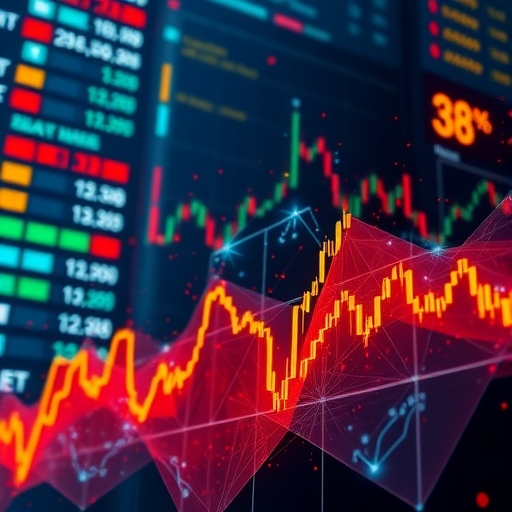 股票市場波動概念圖