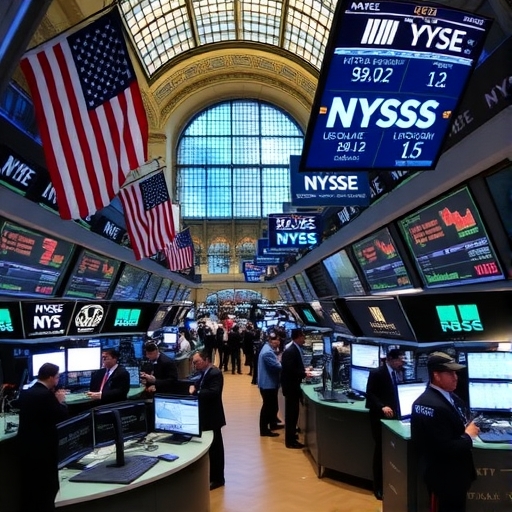 華爾街交易大樓的交易現場