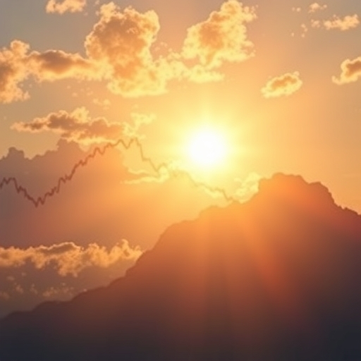 一個飆升的股市圖表