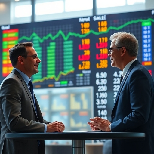 商業主管正在討論股票