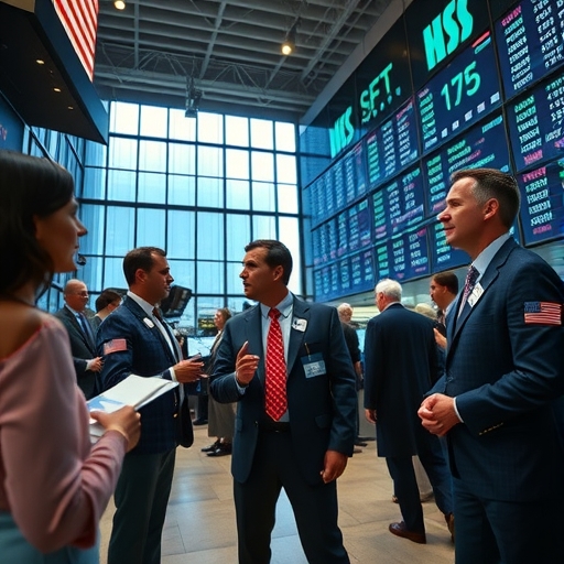 一位男子正在街頭交易股票