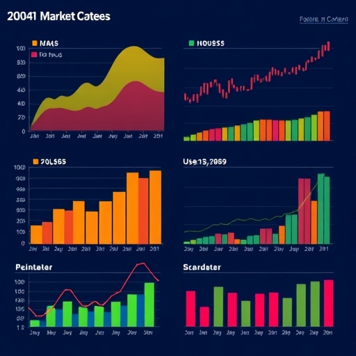 色彩繽紛的圖表描繪市場趨勢