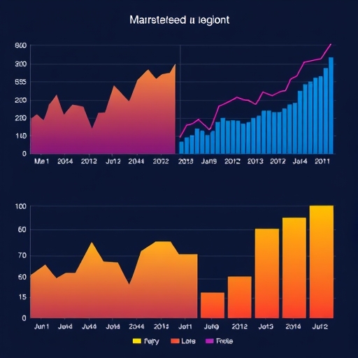 色彩繽紛的圖表描繪市場趨勢