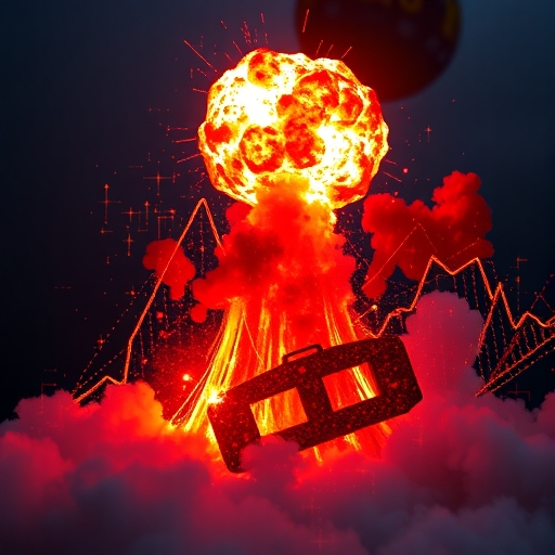 股價爆炸性上漲的趨勢圖