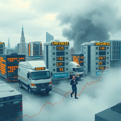 一位男子正在街頭交易股票