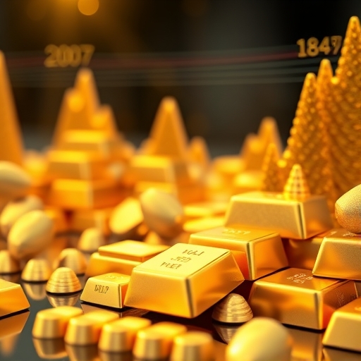 黃金價格與利率的關係圖