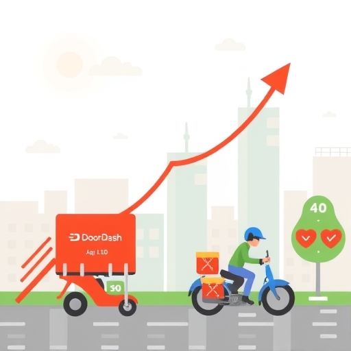 DoorDash 成長的插圖