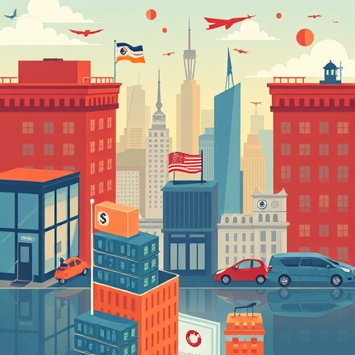 金融市場的插圖