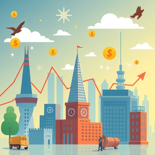 金融市場的插圖