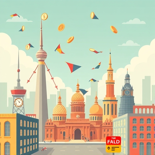 金融市場的插圖