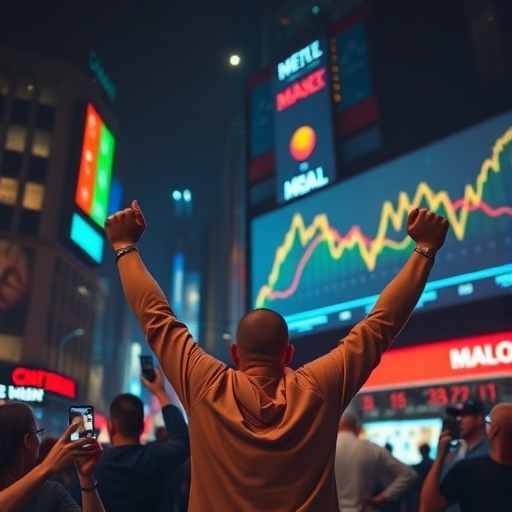 一位男子正在街頭交易股票