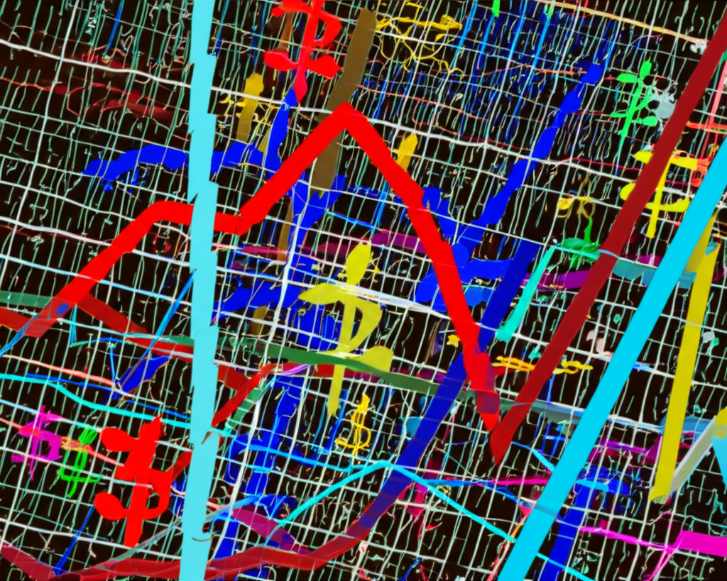 金融市場的股價波動圖