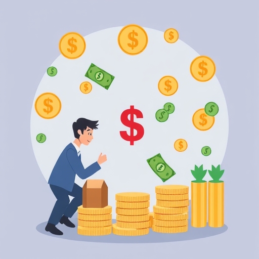 貨幣交易的插圖