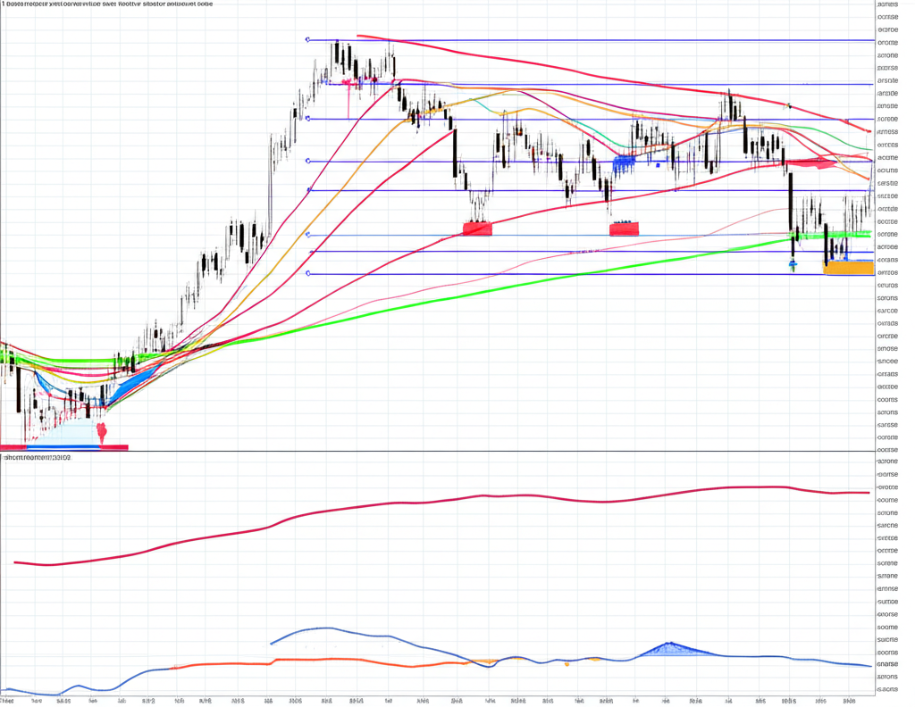 一張展示多種K線型態的圖表，包含錘形線、射擊之星、吞噬型態等