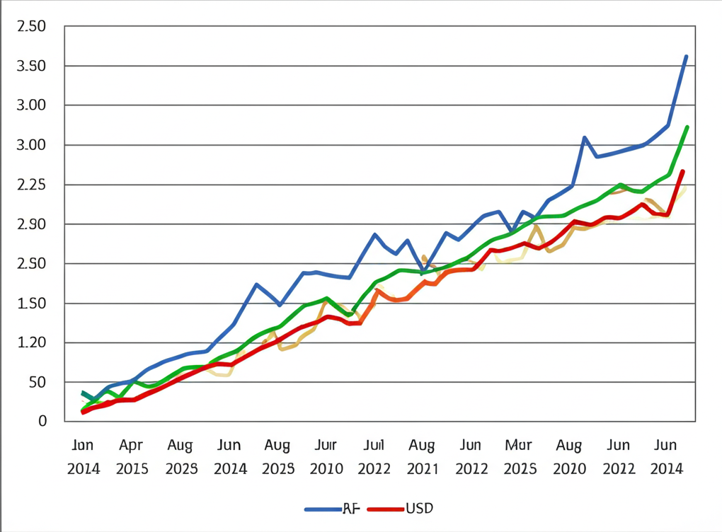 一張特寫照片,顯示一份金融報紙上有關「人民幣匯率中間價」的標題和數字,一隻手正指向標題。