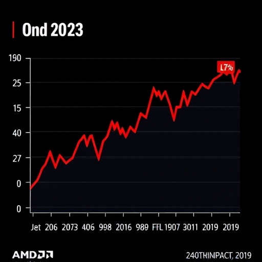 超微 (AMD) 股票市場成長示意圖