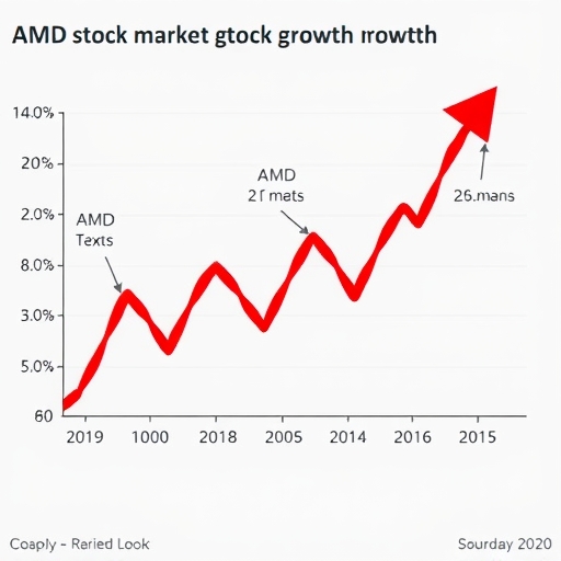 超微 (AMD) 股票市場成長示意圖