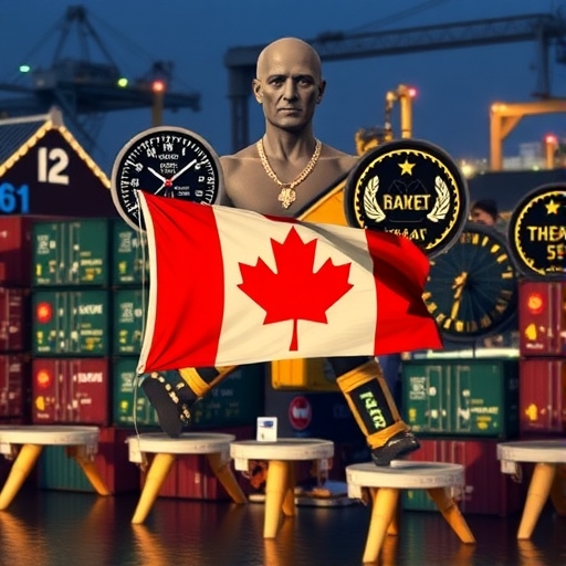 加拿大經濟與貿易挑戰的示意圖