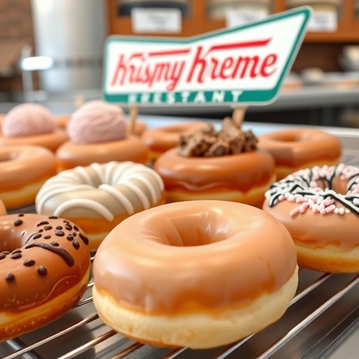 展示中的Krispy Kreme甜甜圈
