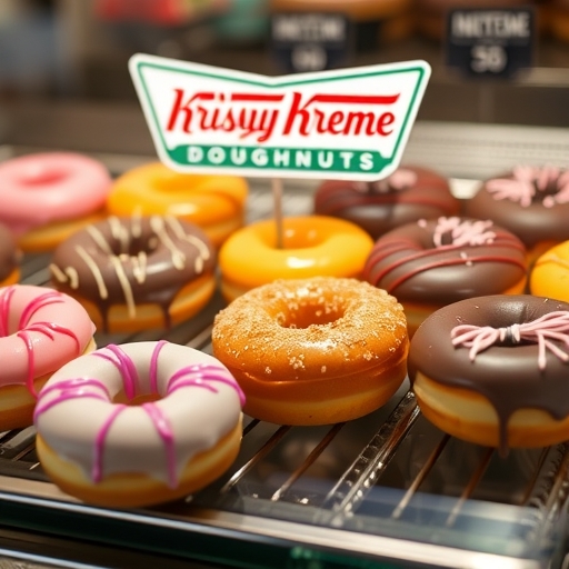 展示中的Krispy Kreme甜甜圈