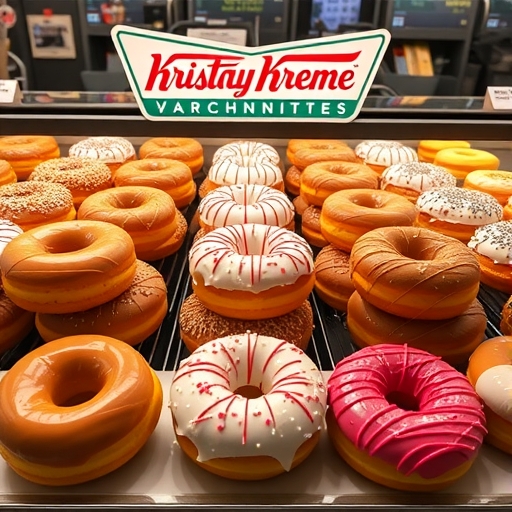展示中的Krispy Kreme甜甜圈