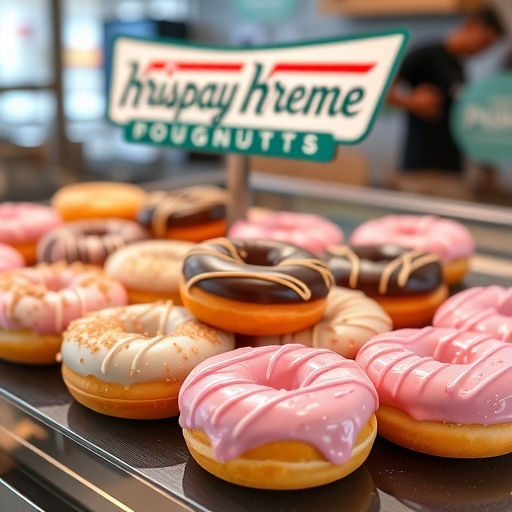 展示中的Krispy Kreme甜甜圈