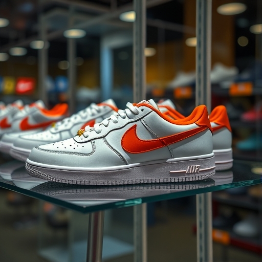 展示中的Nike運動鞋