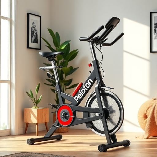 一台Peloton健身車位於現代家居環境中
