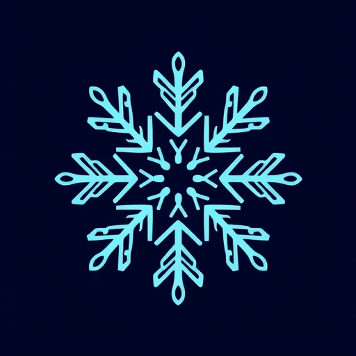 一個带有AI元素的雪花標誌
