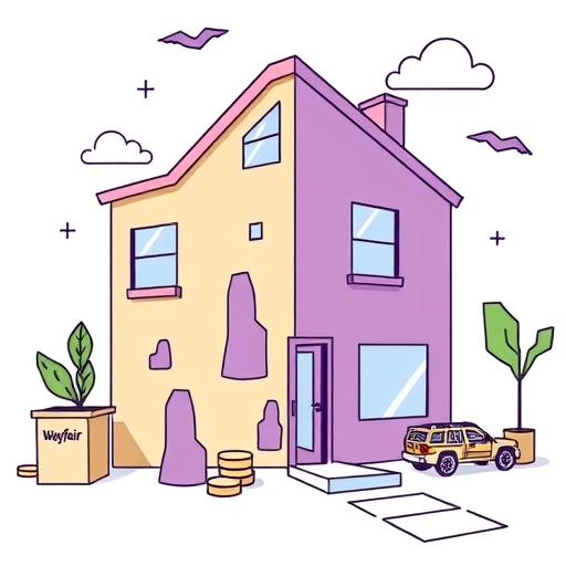Wayfair 公司財務策略調整的圖示
