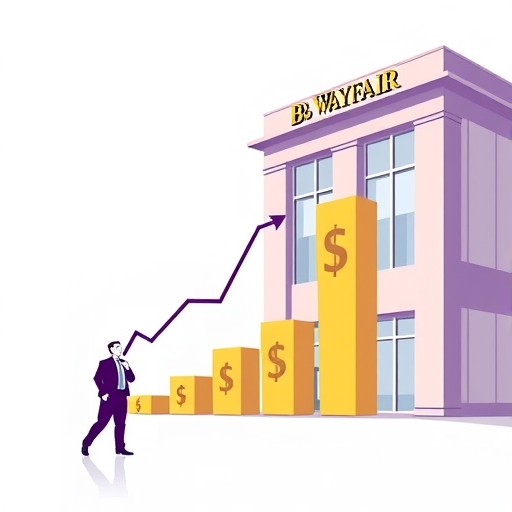 Wayfair 財務重組策略的視覺呈現