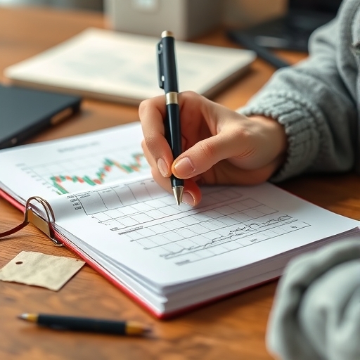 一個人正在交易日誌中書寫