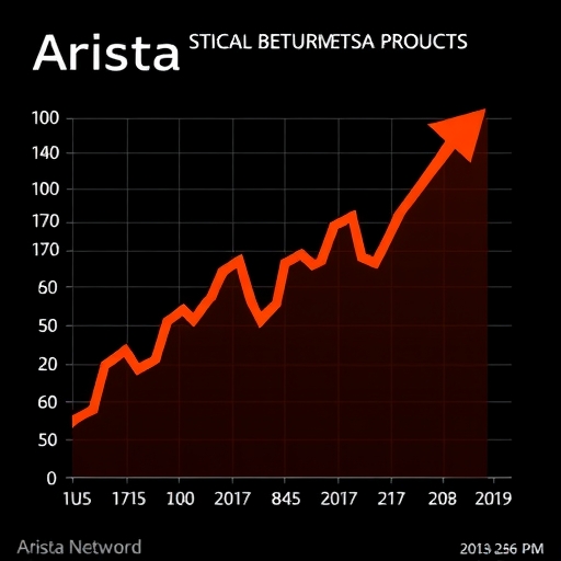 顯示Arista Networks股價上漲的圖表