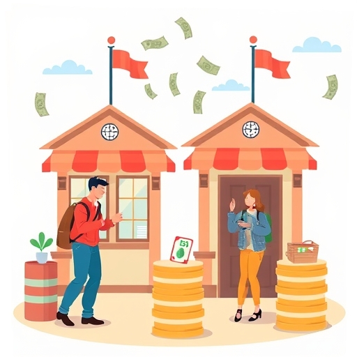 貨幣匯率變動的示意圖