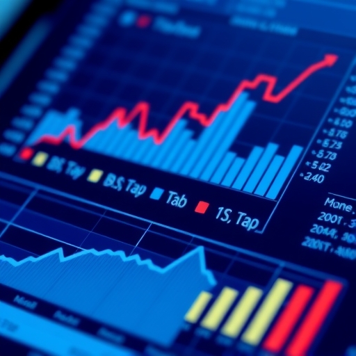 顯示金融分析圖表的畫面