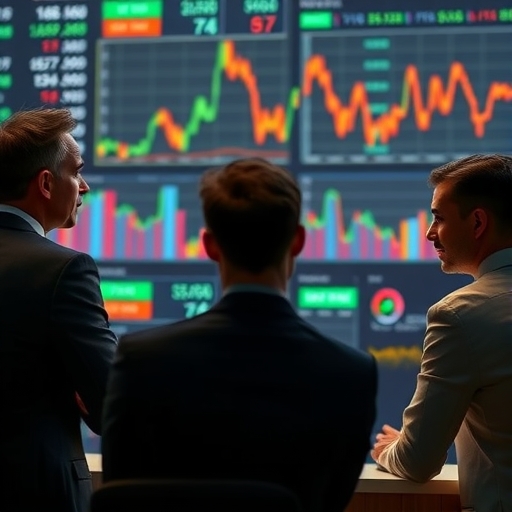 一群金融分析師正在討論市場趨勢