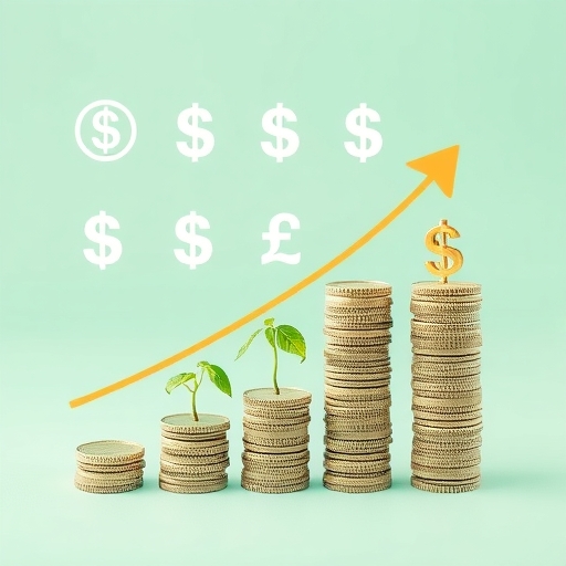 代表金融成長的符號