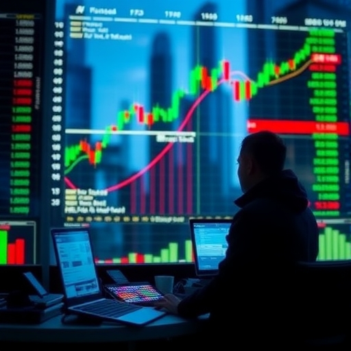 展示金融數據分析與市場策略的圖示。