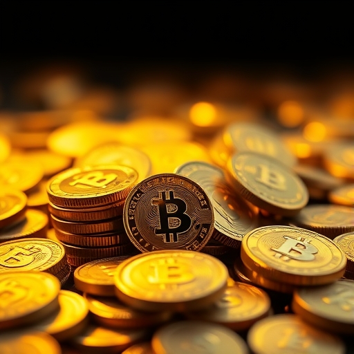 數枚金幣散落在桌面上，閃爍著光澤