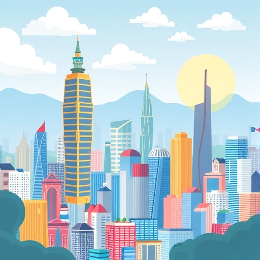 展現台灣金融成長與創新的畫面。