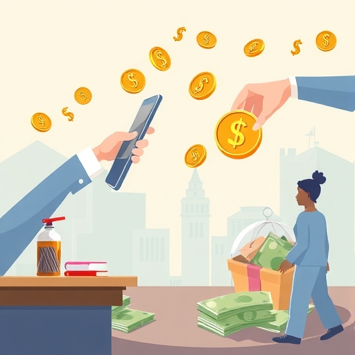 一幅描繪貨幣供需平衡的插圖。