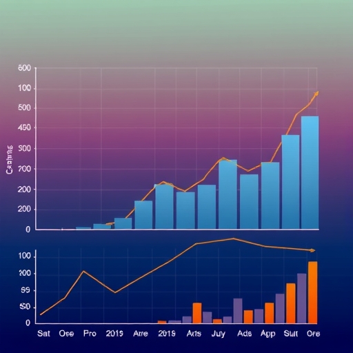 金融分析圖表插畫