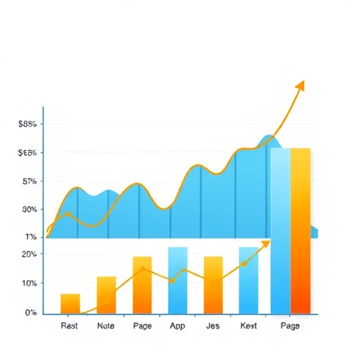 金融分析圖表插畫