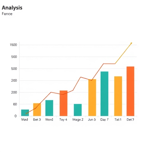 金融分析圖表插畫