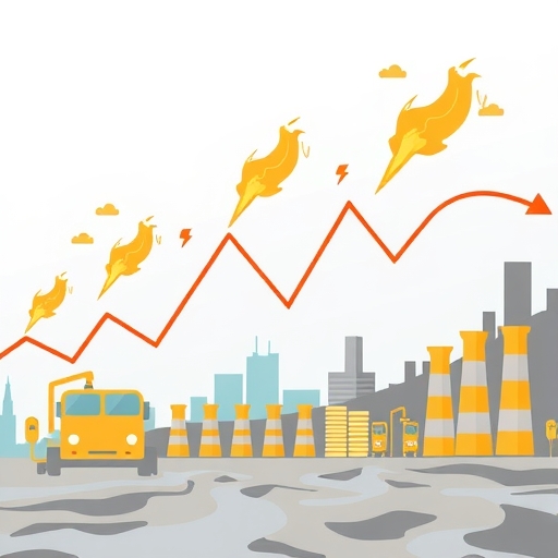 天然氣市場波動示意圖