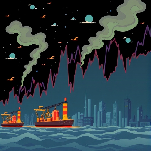 天然氣市場波動示意圖