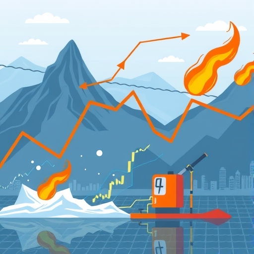 天然氣市場波動示意圖